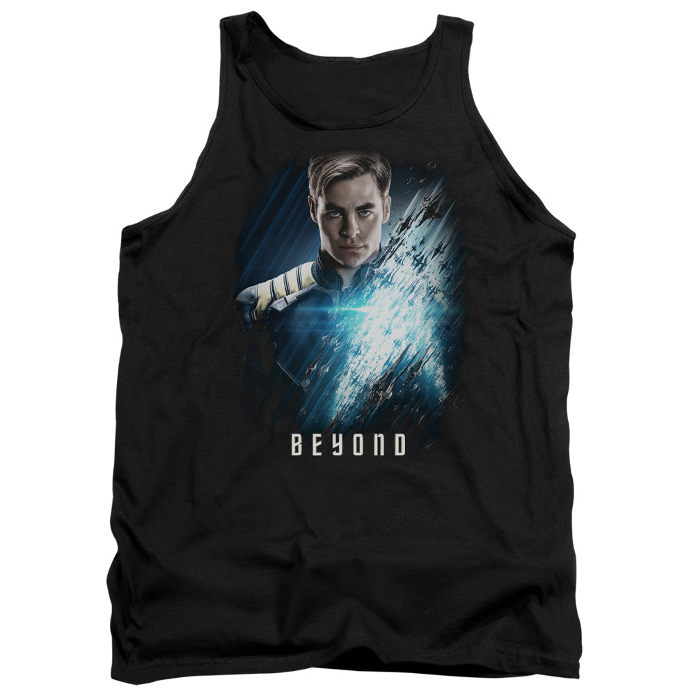 STAR TREK BEYOND/KIRK POSTER - ADULT TANK - BLACK