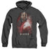 STAR TREK BEYOND/UHURA POSTER - ADULT HEATHER HOODIE - BLACK