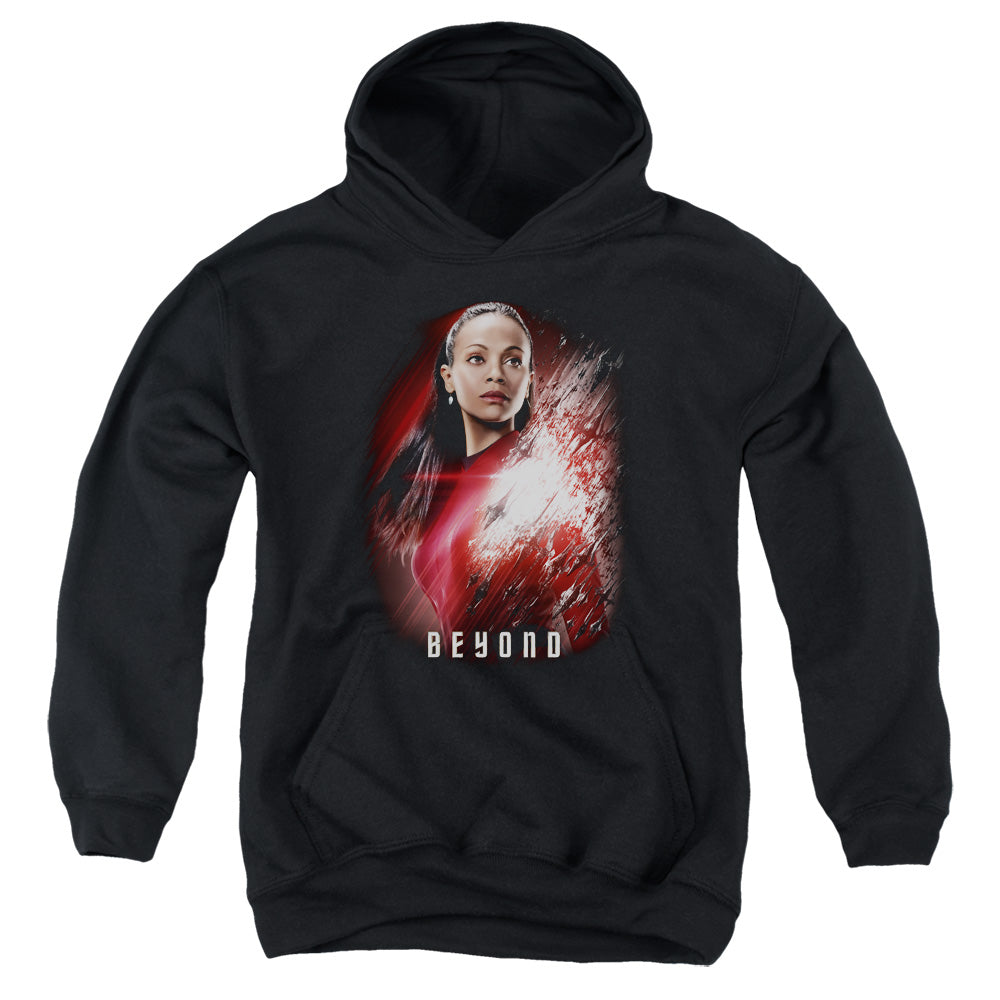 STAR TREK BEYOND/UHURA POSTER - YOUTH PULLOVER HOODIE - BLACK