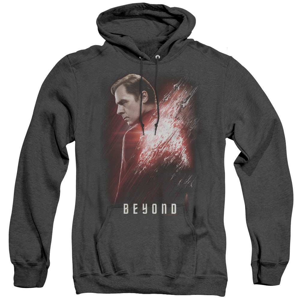 STAR TREK BEYOND/SCOTTY POSTER - ADULT HEATHER HOODIE - BLACK