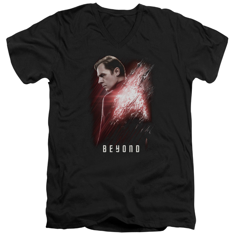 STAR TREK BEYOND/SCOTTY POSTER - S/S ADULT V-NECK 30/1 - BLACK