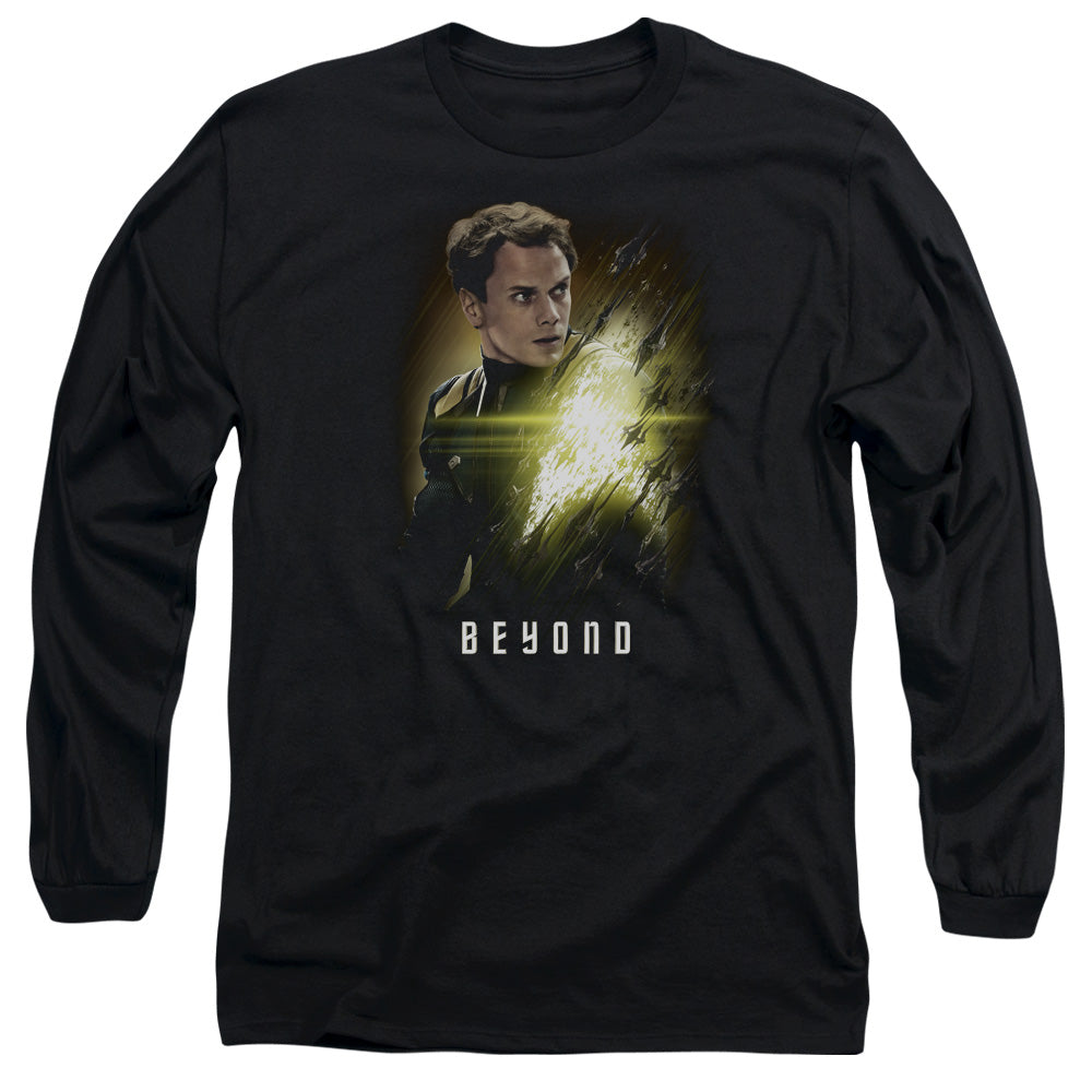 STAR TREK BEYOND/CHEKOV POSTER -  L/S ADULT 18/1  - BLACK