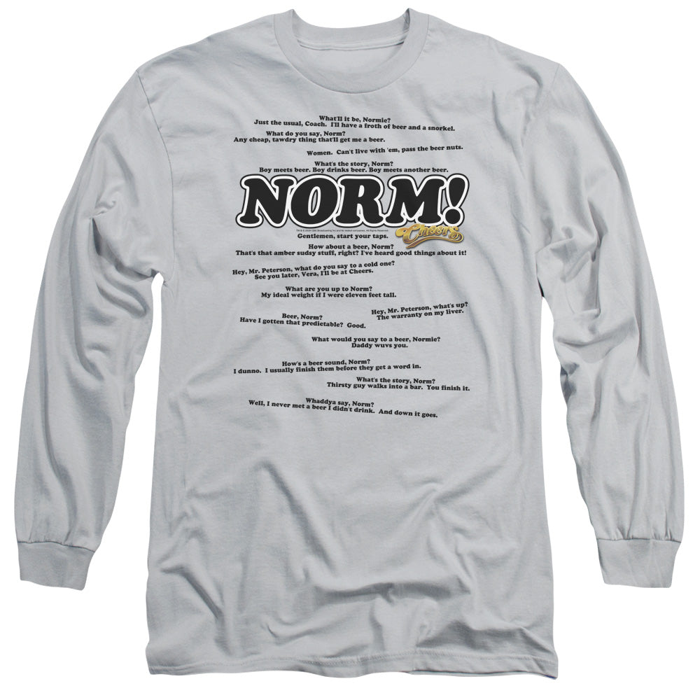 CHEERS/NORMISMS -  L/S ADULT 18/1  - SILVER