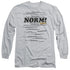 CHEERS/NORMISMS -  L/S ADULT 18/1  - SILVER