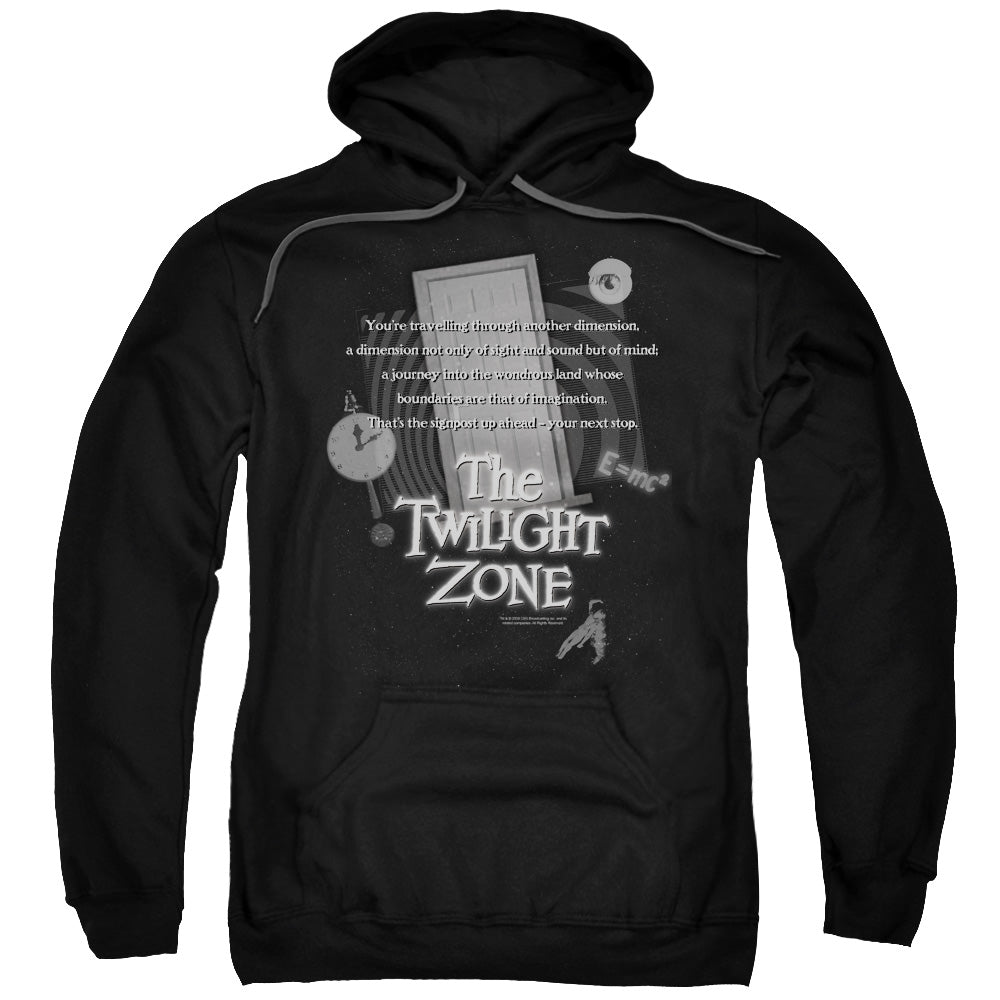 TWILIGHT ZONE/MONOLOGUE - ADULT PULLOVER HOODIE - BLACK