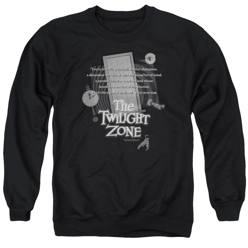 TWILIGHT ZONE/MONOLOGUE - ADULT CREWNECK SWEATSHIRT - BLACK