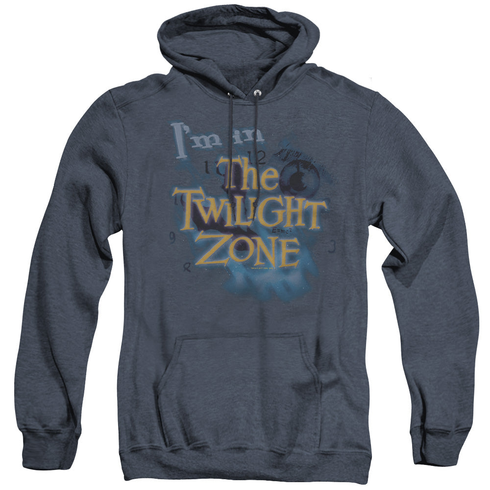 TWILIGHT ZONE/IM IN THE TWILIGHT ZONE - ADULT HEATHER HOODIE - NAVY
