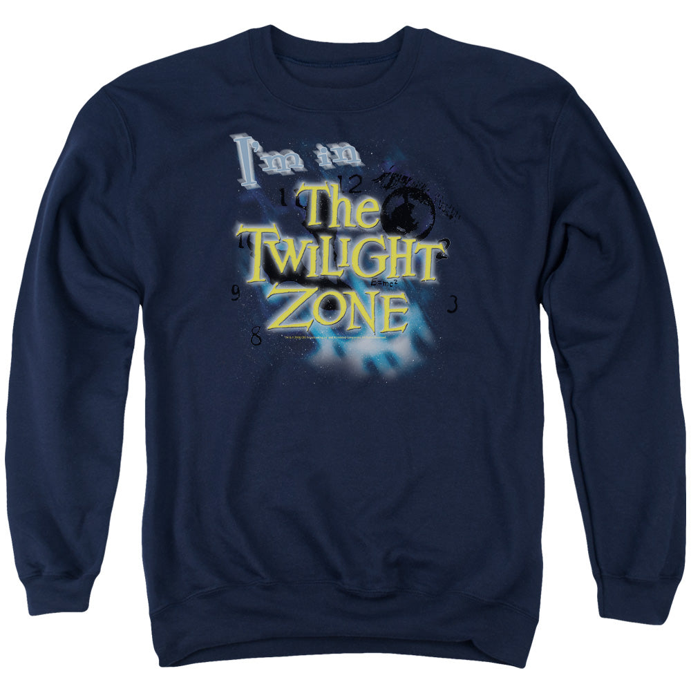 TWILIGHT ZONE/I&#39;M IN THE TWILIGHT ZONE - ADULT CREWNECK SWEATSHIRT - NAVY