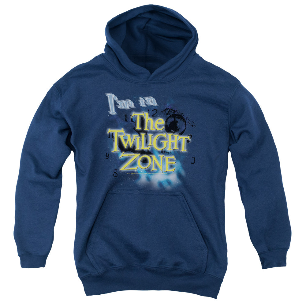 TWILIGHT ZONE/IM IN THE TWILIGHT ZONE - YOUTH PULLOVER HOODIE - NAVY