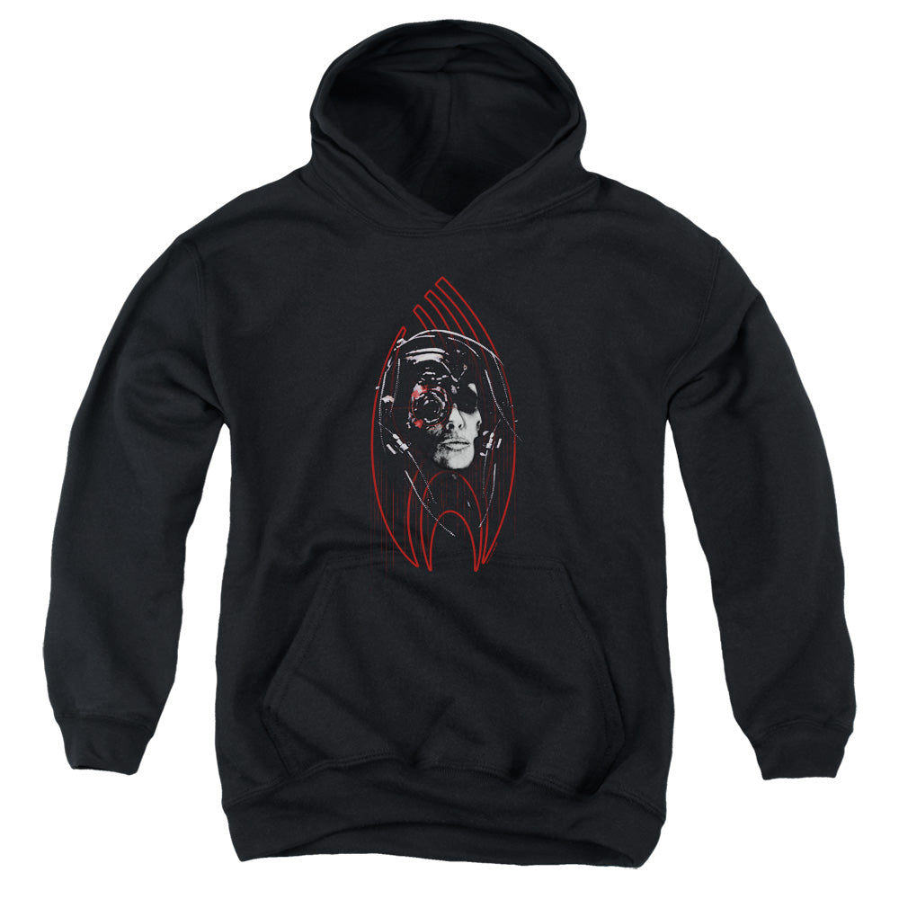 STAR TREK/BORG CONSTRUCT - YOUTH PULLOVER HOODIE - BLACK
