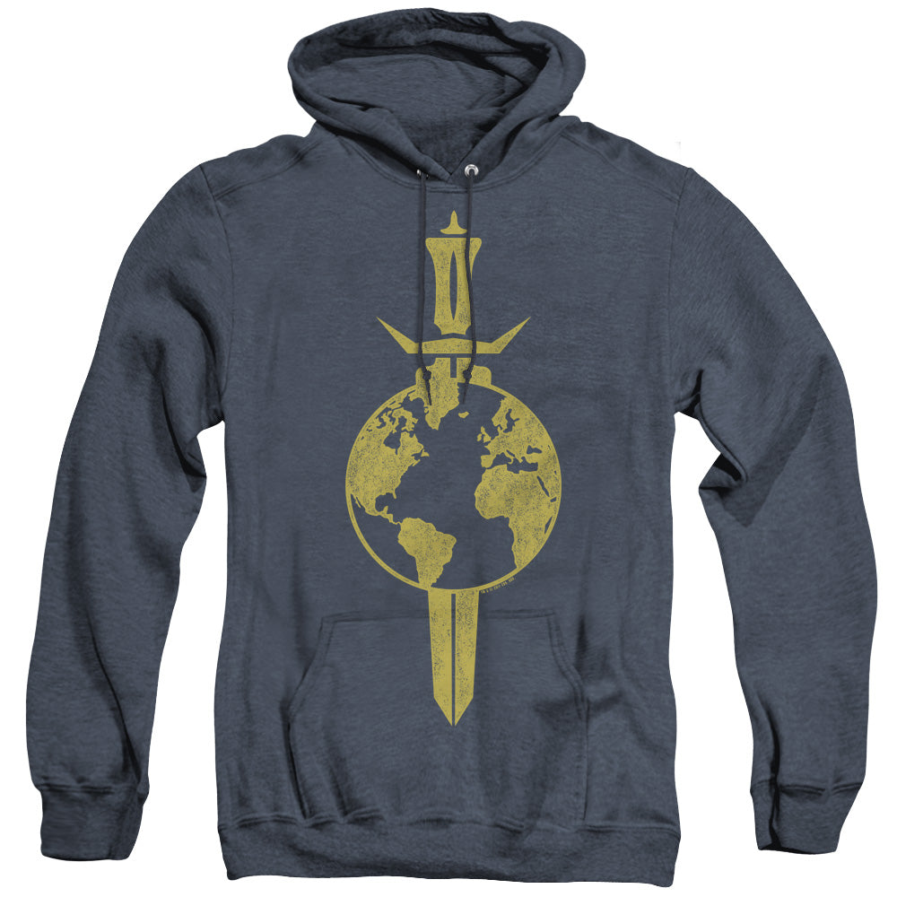 STAR TREK/TERRAN EMPIRE - ADULT HEATHER HOODIE - NAVY