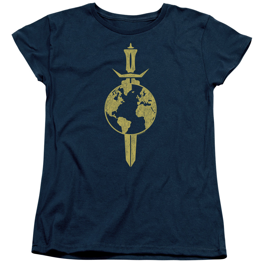 STAR TREK/TERRAN EMPIRE - S/S WOMENS TEE - NAVY