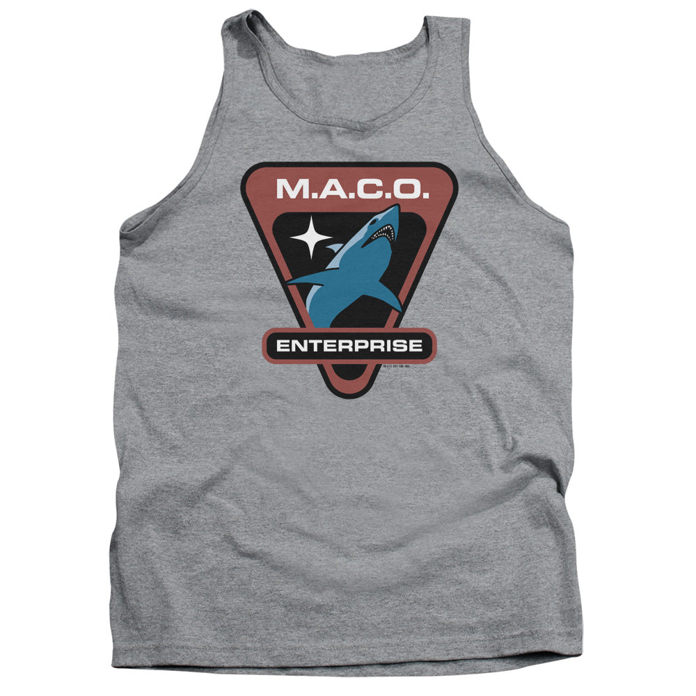 STAR TREK/MACO PATCH - ADULT TANK - ATHLETIC HEATHER