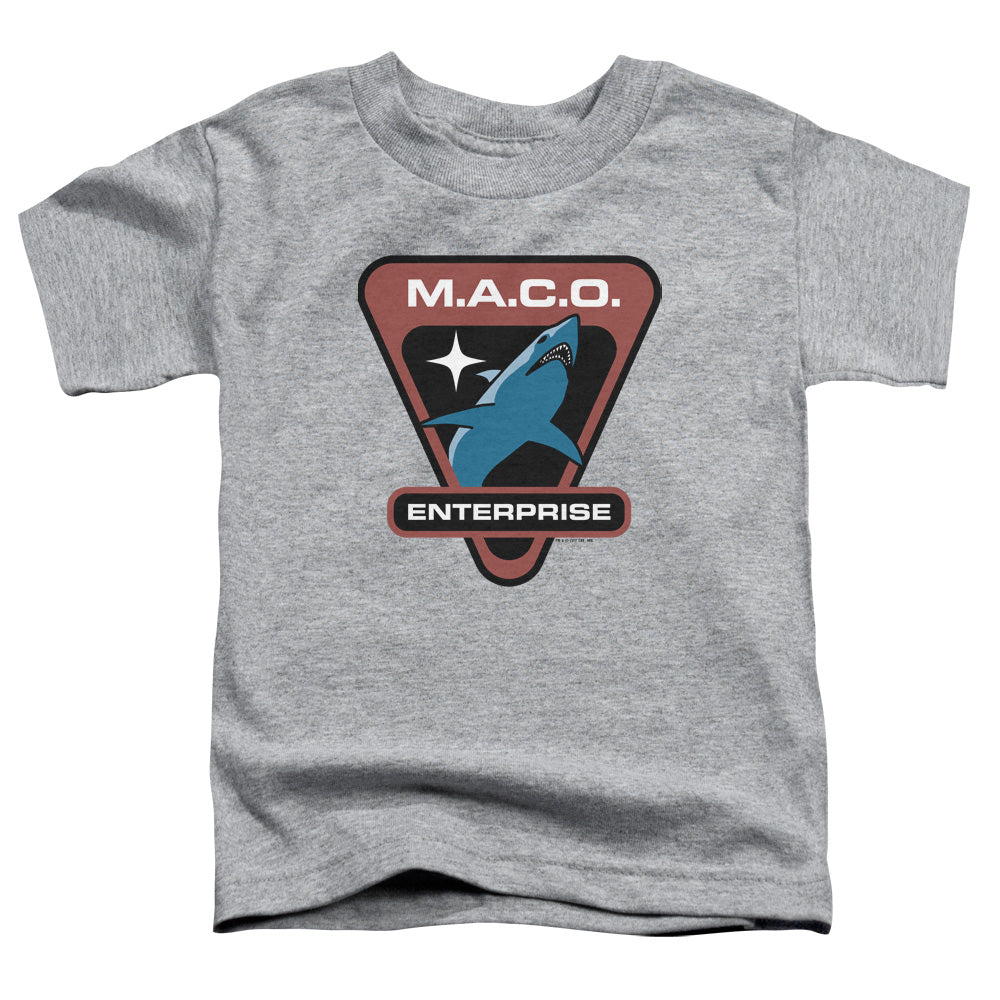 STAR TREK/MACO PATCH - S/S TODDLER TEE - ATHLETIC HEATHER
