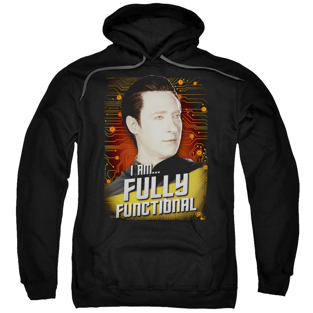 STAR TREK/FULLY FUNCTIONAL - ADULT PULLOVER HOODIE - BLACK