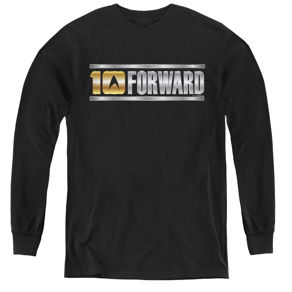 STAR TREK/TEN FORWARD - YOUTH LONG SLEEVE TEE - BLACK