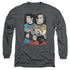 STAR TREK/ILLUSTRATED CREW -  L/S ADULT 18/1  - CHARCOAL