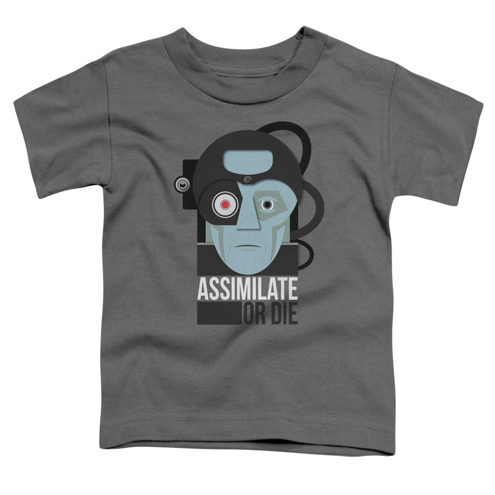 STAR TREK/ASSISMILATE OR DIE - S/S TODDLER TEE - CHARCOAL