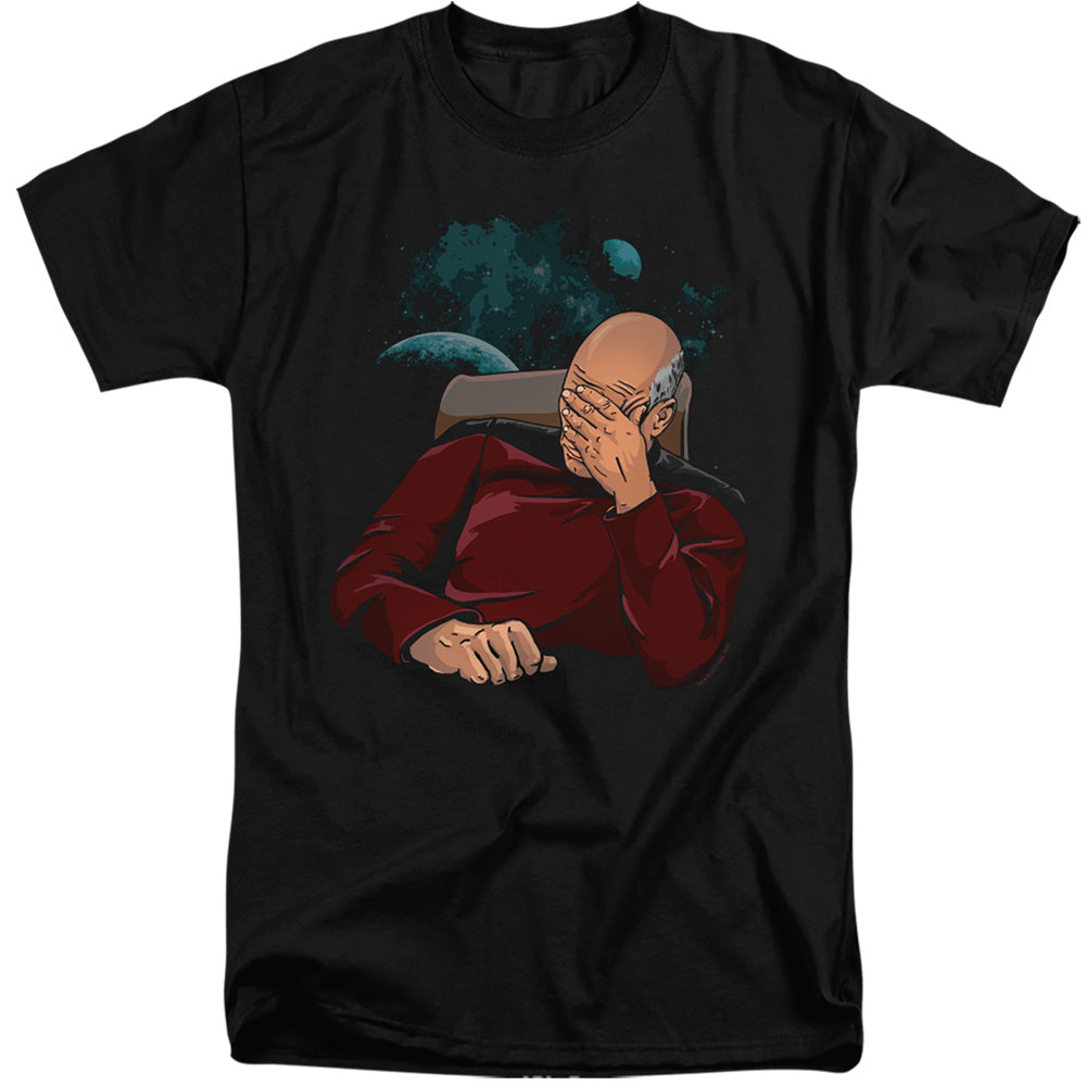 STAR TREK/FACEPALM - S/S ADULT TALL 18/1 - BLACK