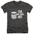 STAR TREK/EARL GREY - S/S ADULT V-NECK 30/1 - CHARCOAL