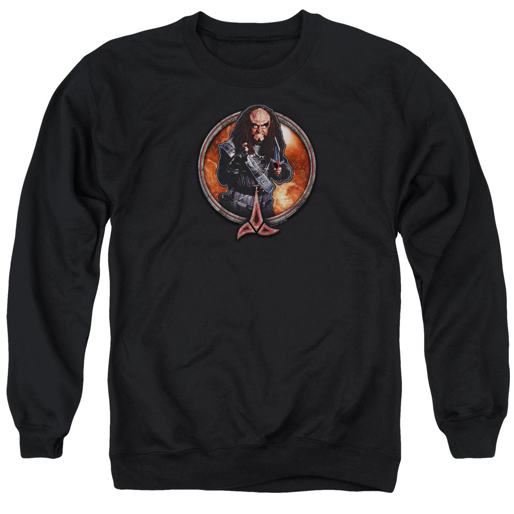 STAR TREK/GOWRON - ADULT CREWNECK SWEATSHIRT - BLACK