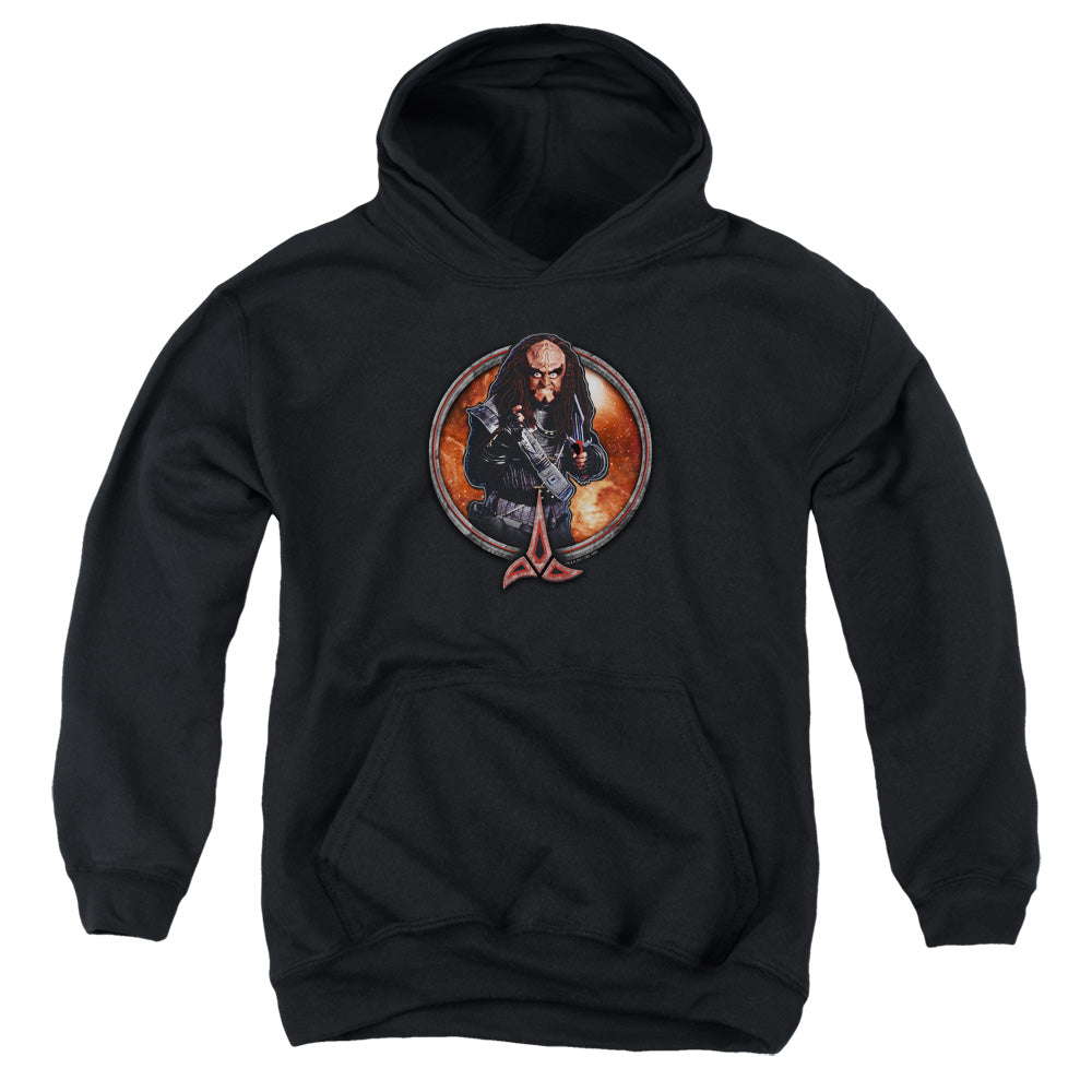 STAR TREK/GOWRON - YOUTH PULLOVER HOODIE - BLACK