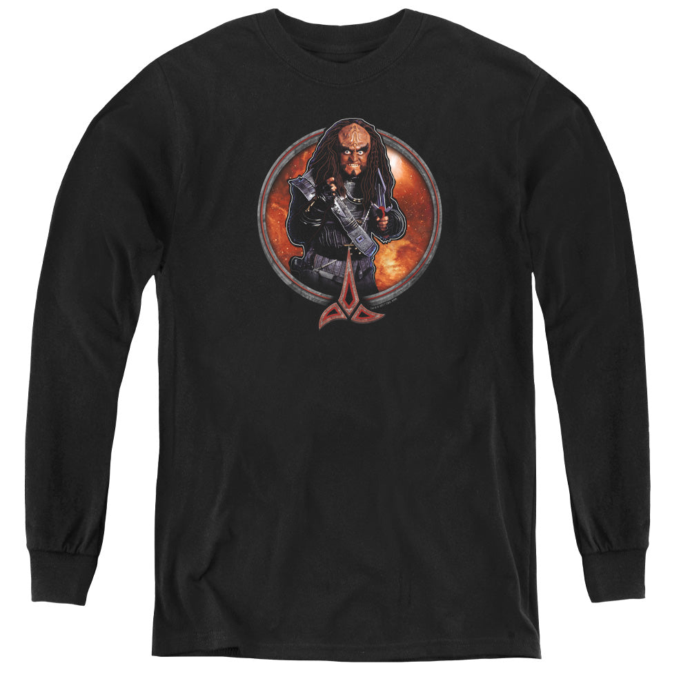 STAR TREK/GOWRON - YOUTH LONG SLEEVE TEE - BLACK