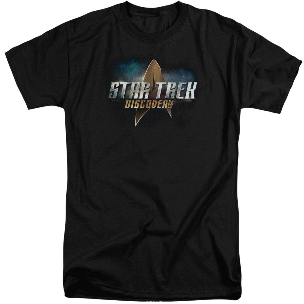 STAR TREK DISCOVERY/DISCOVERY LOGO - S/S ADULT TALL 18/1 - BLACK