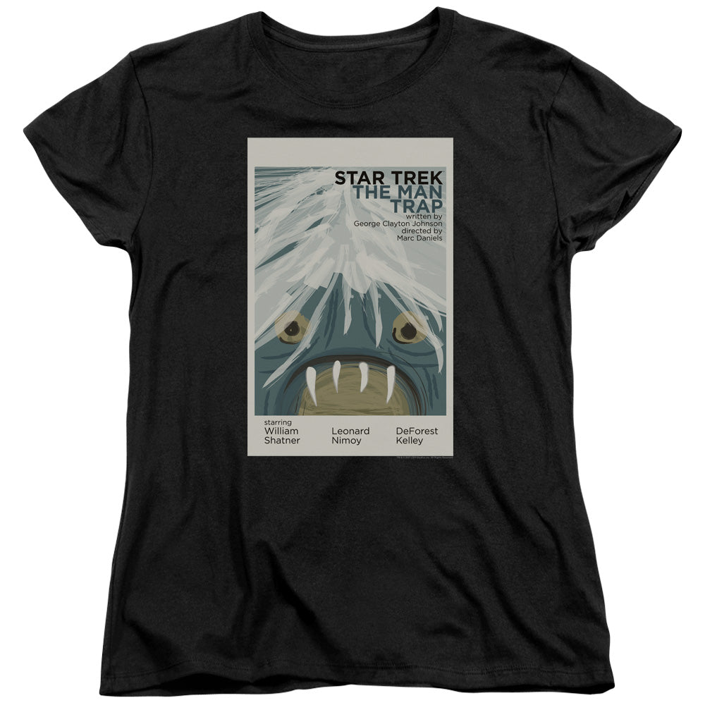 STAR TREK/TOS EPISODE 1 - S/S WOMENS TEE - BLACK