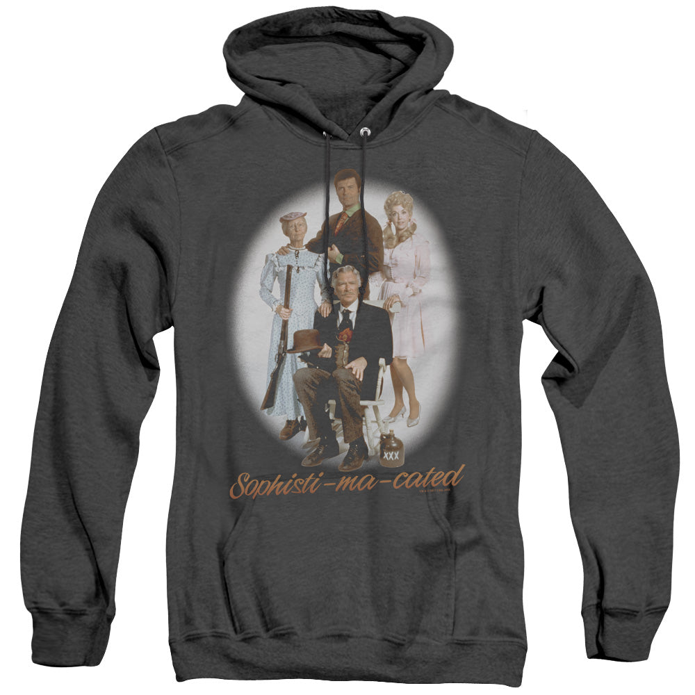 BEVERLY HILLBILLIES/SOPHISTIMACATED - ADULT HEATHER HOODIE - BLACK