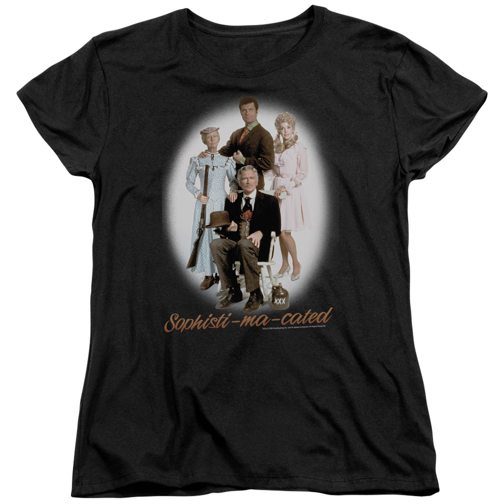 BEVERLY HILLBILLIES/SOPHISTIMACATED - S/S WOMENS TEE - BLACK