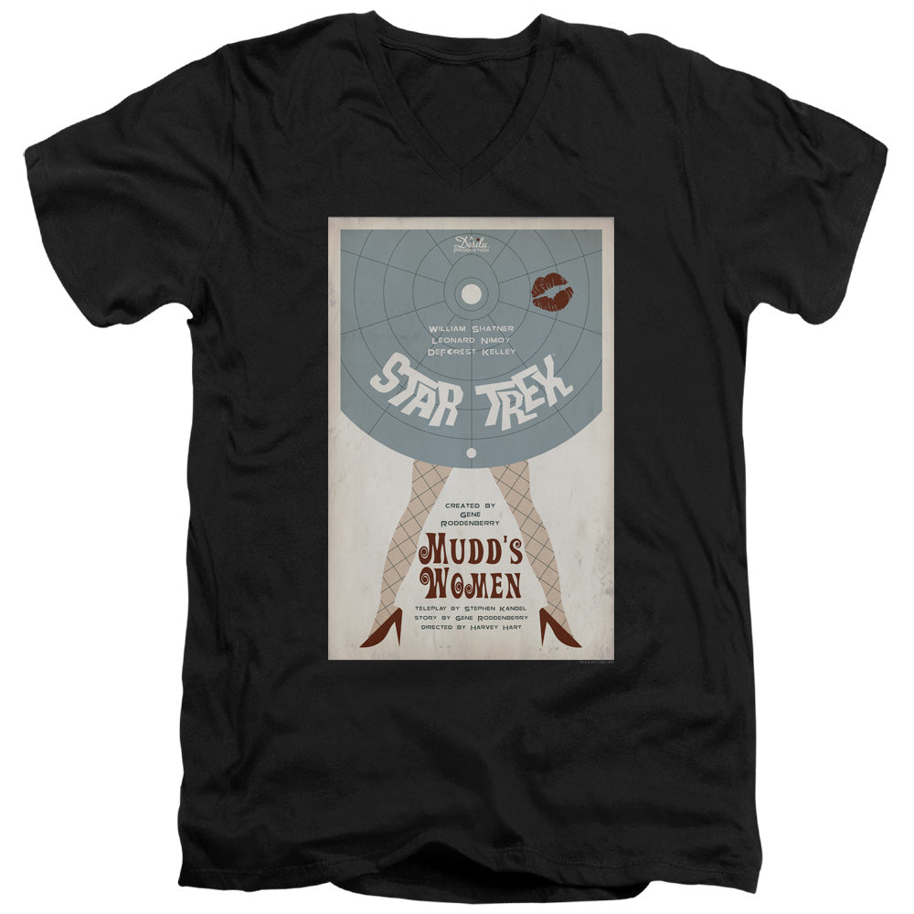 STAR TREK/TOS EPISODE 6 - S/S ADULT V-NECK 30/1 - BLACK