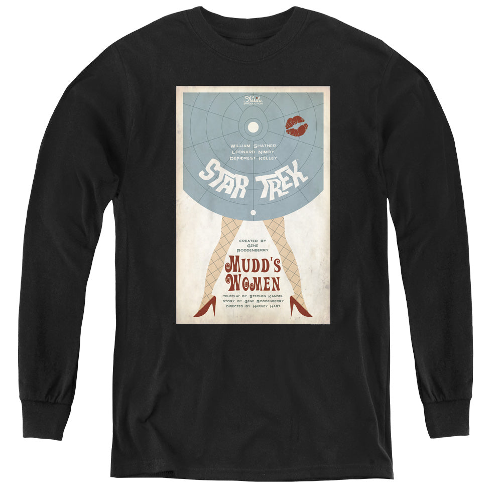 STAR TREK/TOS EPISODE 6 - YOUTH LONG SLEEVE TEE - BLACK