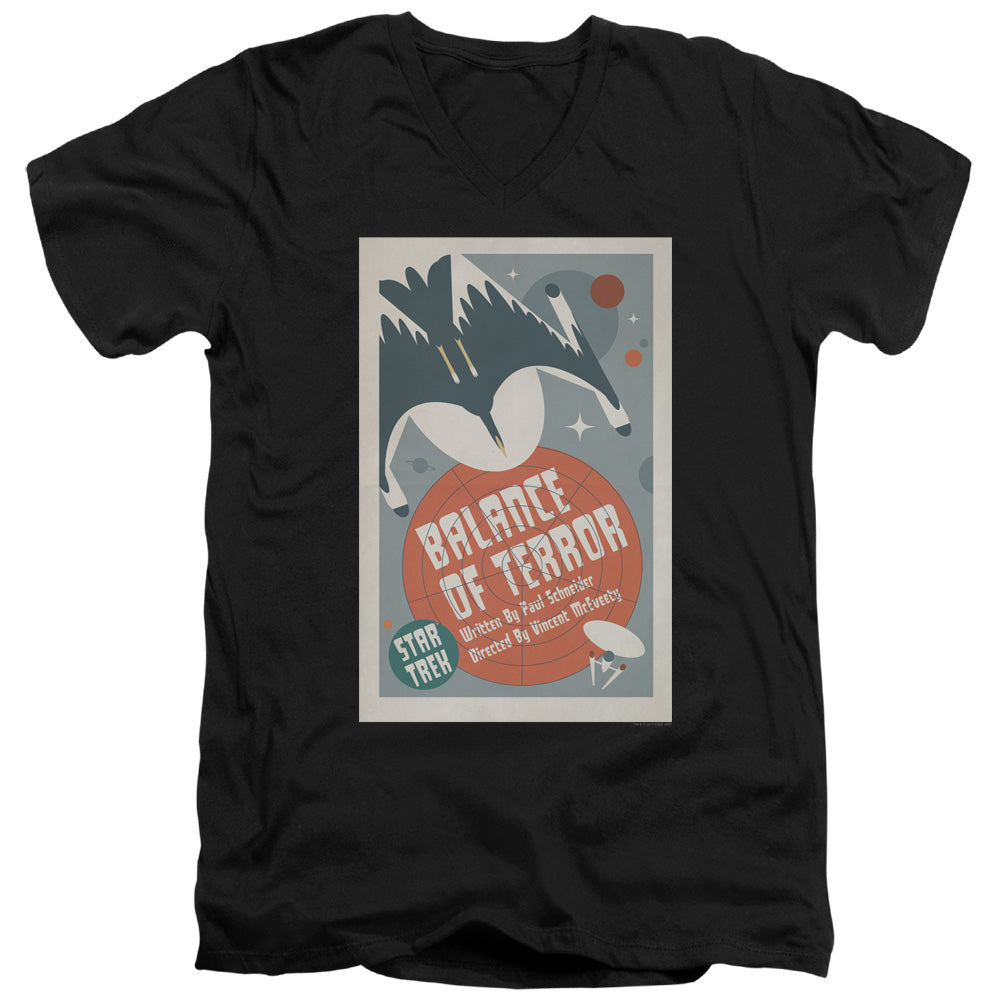 STAR TREK/TOS EPISODE 14 - S/S ADULT V-NECK 30/1 - BLACK