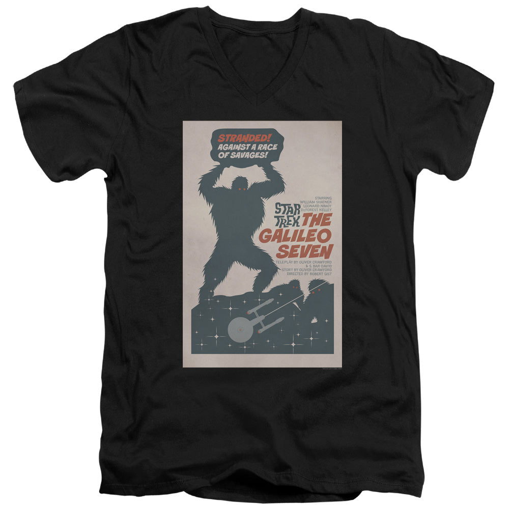STAR TREK/TOS EPISODE 16 - S/S ADULT V-NECK 30/1 - BLACK