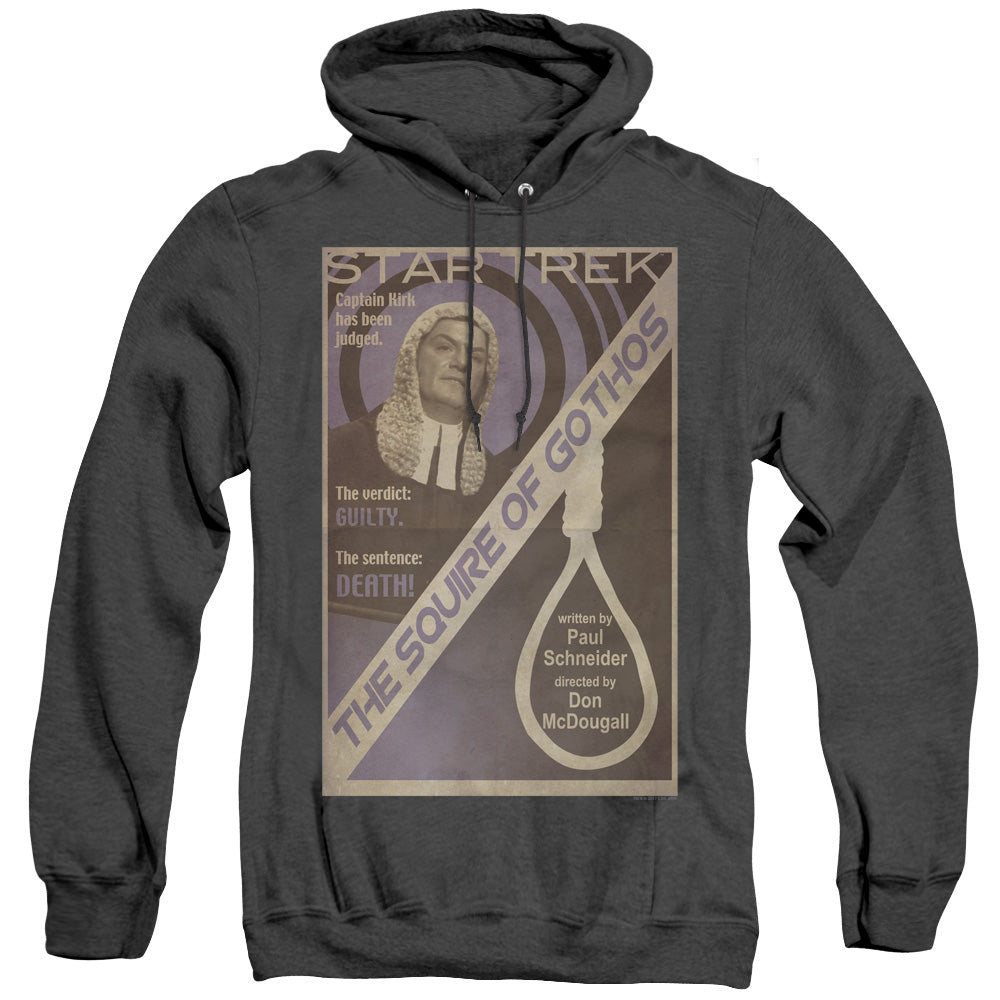 STAR TREK/TOS EPISODE 17 - ADULT HEATHER HOODIE - BLACK
