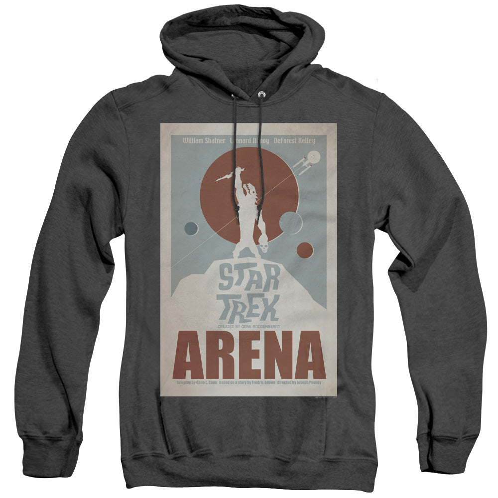 STAR TREK/TOS EPISODE 18 - ADULT HEATHER HOODIE - BLACK