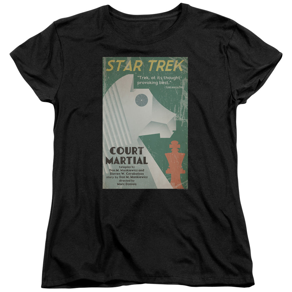 STAR TREK/TOS EPISODE 20 - S/S WOMENS TEE - BLACK