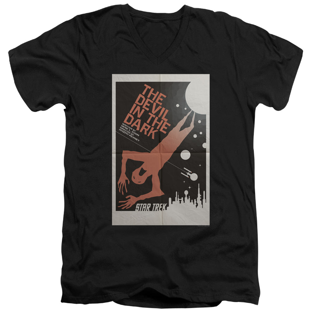 STAR TREK/TOS EPISODE 25 - S/S ADULT V-NECK 30/1 - BLACK