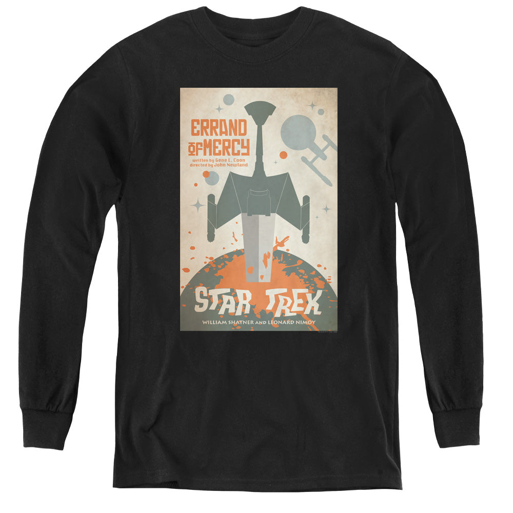 STAR TREK/TOS EPISODE 26 - YOUTH LONG SLEEVE TEE - BLACK