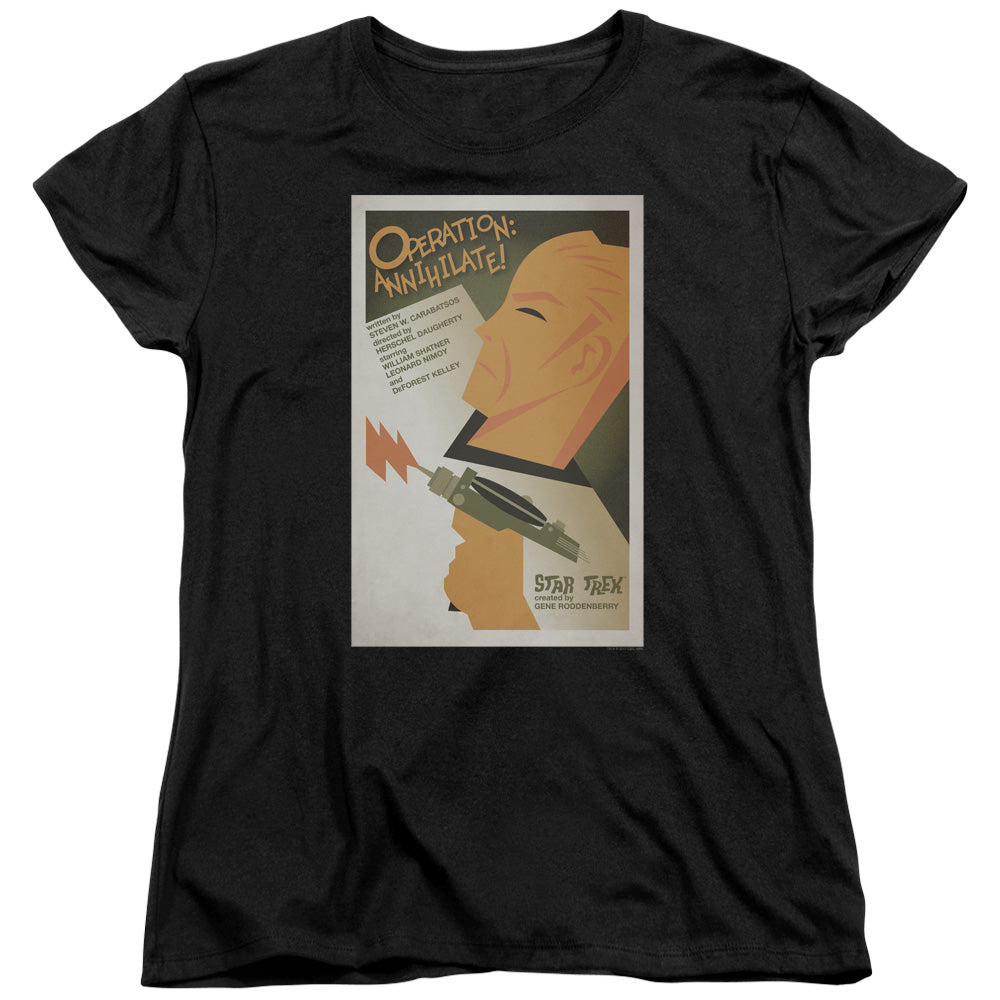 STAR TREK/TOS EPISODE 29 - S/S WOMENS TEE - BLACK