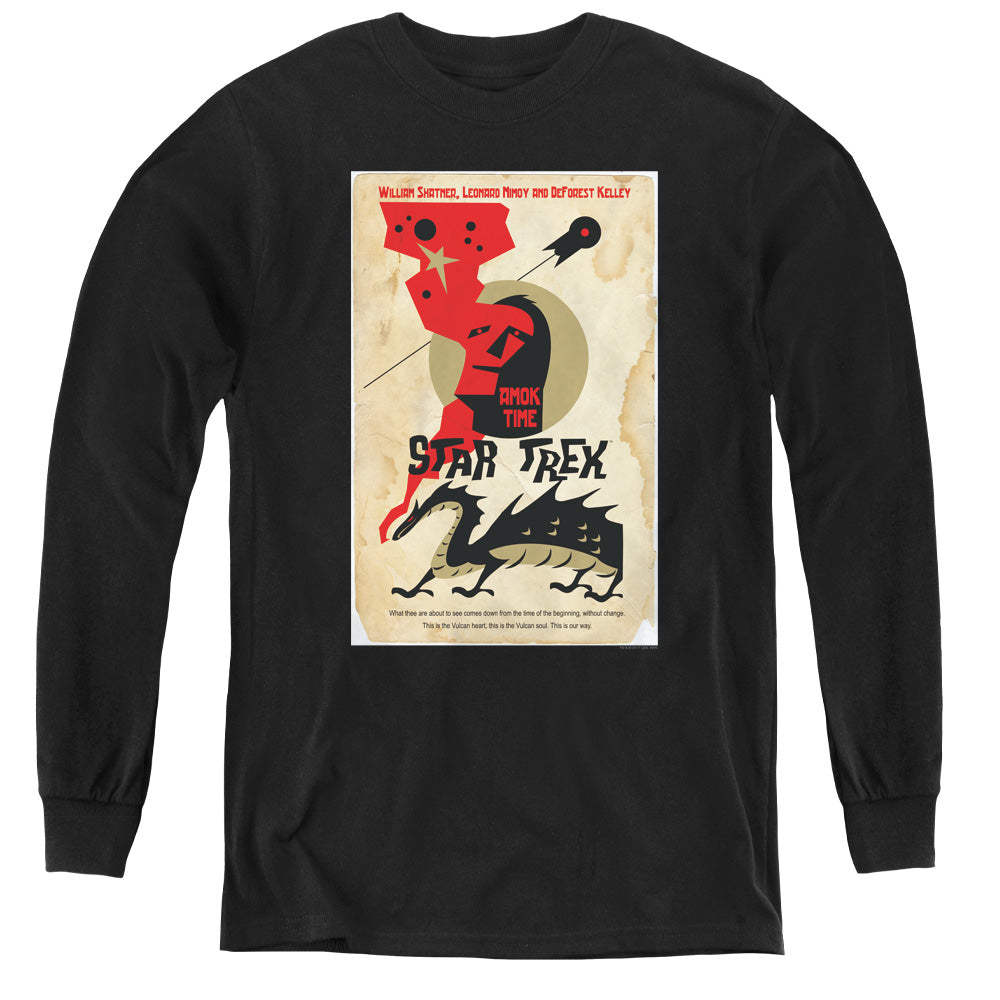 STAR TREK/TOS EPISODE 30 - YOUTH LONG SLEEVE TEE - BLACK