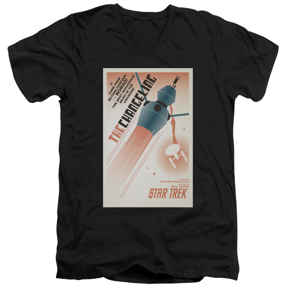 STAR TREK/TOS EPISODE 32 - S/S ADULT V-NECK 30/1 - BLACK