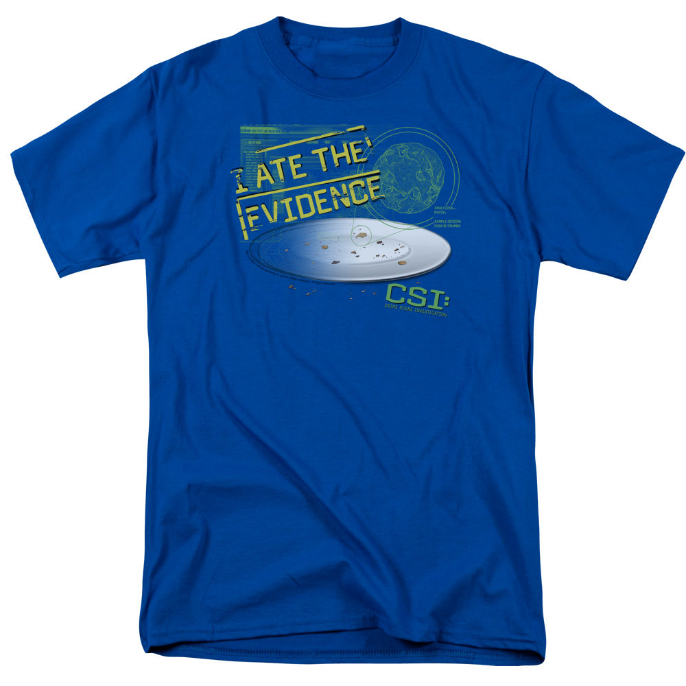 CSI/I ATE THE EVIDENCE - S/S ADULT 18/1 - ROYAL BLUE