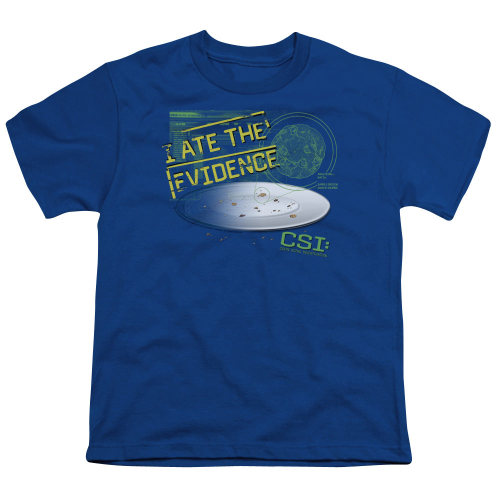 CSI/I ATE THE EVIDENCE - S/S YOUTH 18/1 - ROYAL BLUE