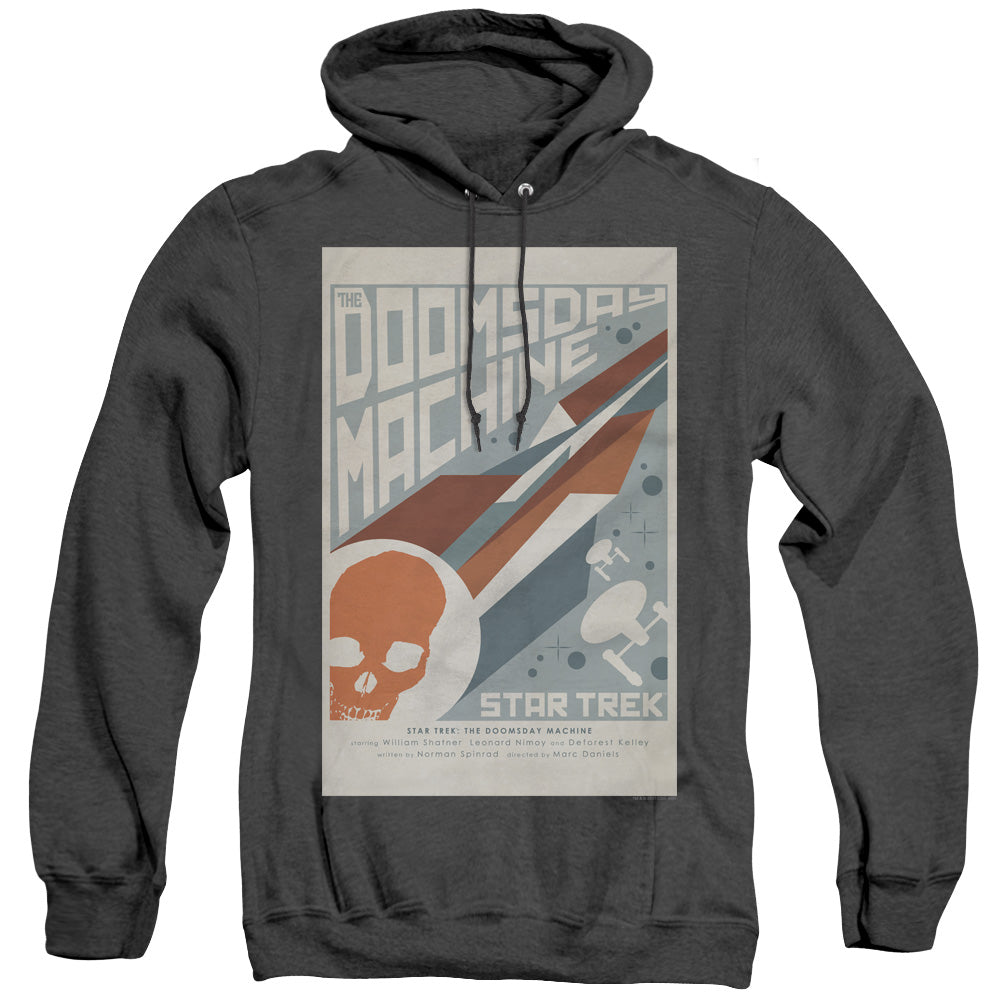 STAR TREK/TOS EPISODE 35 - ADULT HEATHER HOODIE - BLACK
