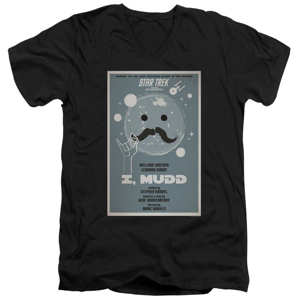 STAR TREK/TOS EPISODE 37 - S/S ADULT V-NECK 30/1 - BLACK