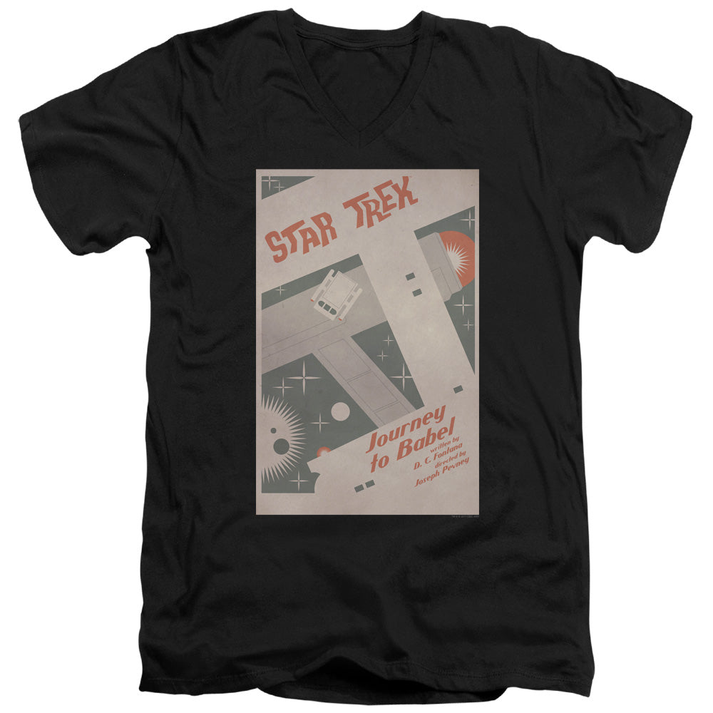 STAR TREK/TOS EPISODE 39 - S/S ADULT V-NECK 30/1 - BLACK