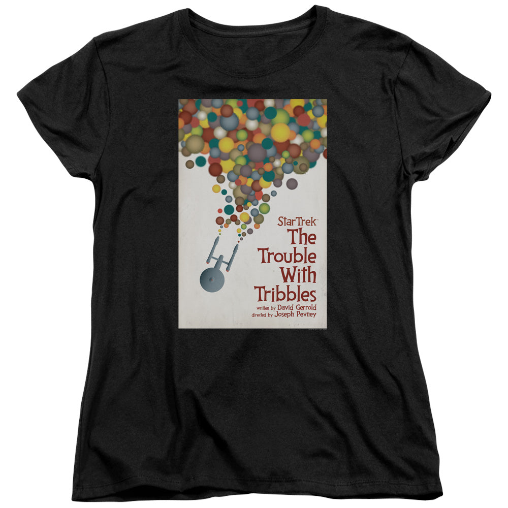 STAR TREK/TOS EPISODE 44 - S/S WOMENS TEE - BLACK