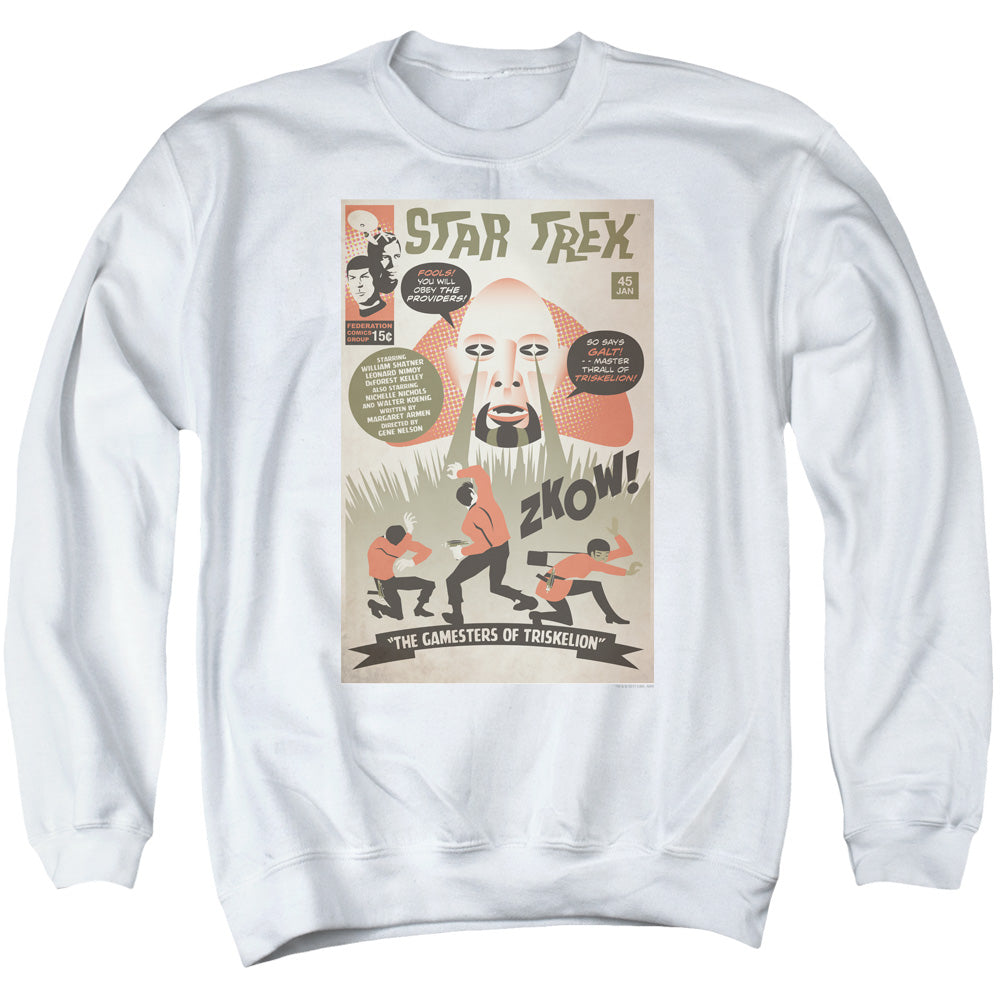 STAR TREK/TOS EPISODE 45 - ADULT CREWNECK SWEATSHIRT - WHITE
